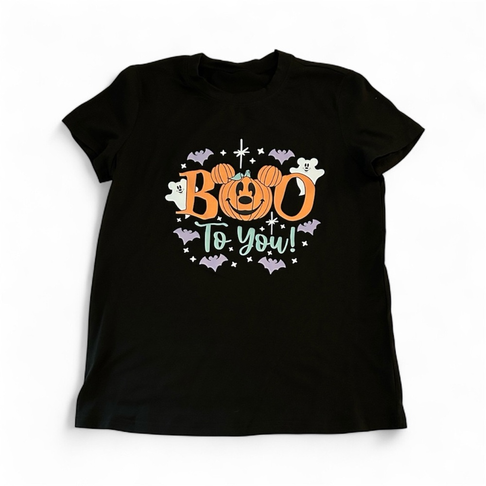 Mickey pumpkin Halloween Black T-Shirt NEW Mickey Jack o lantern